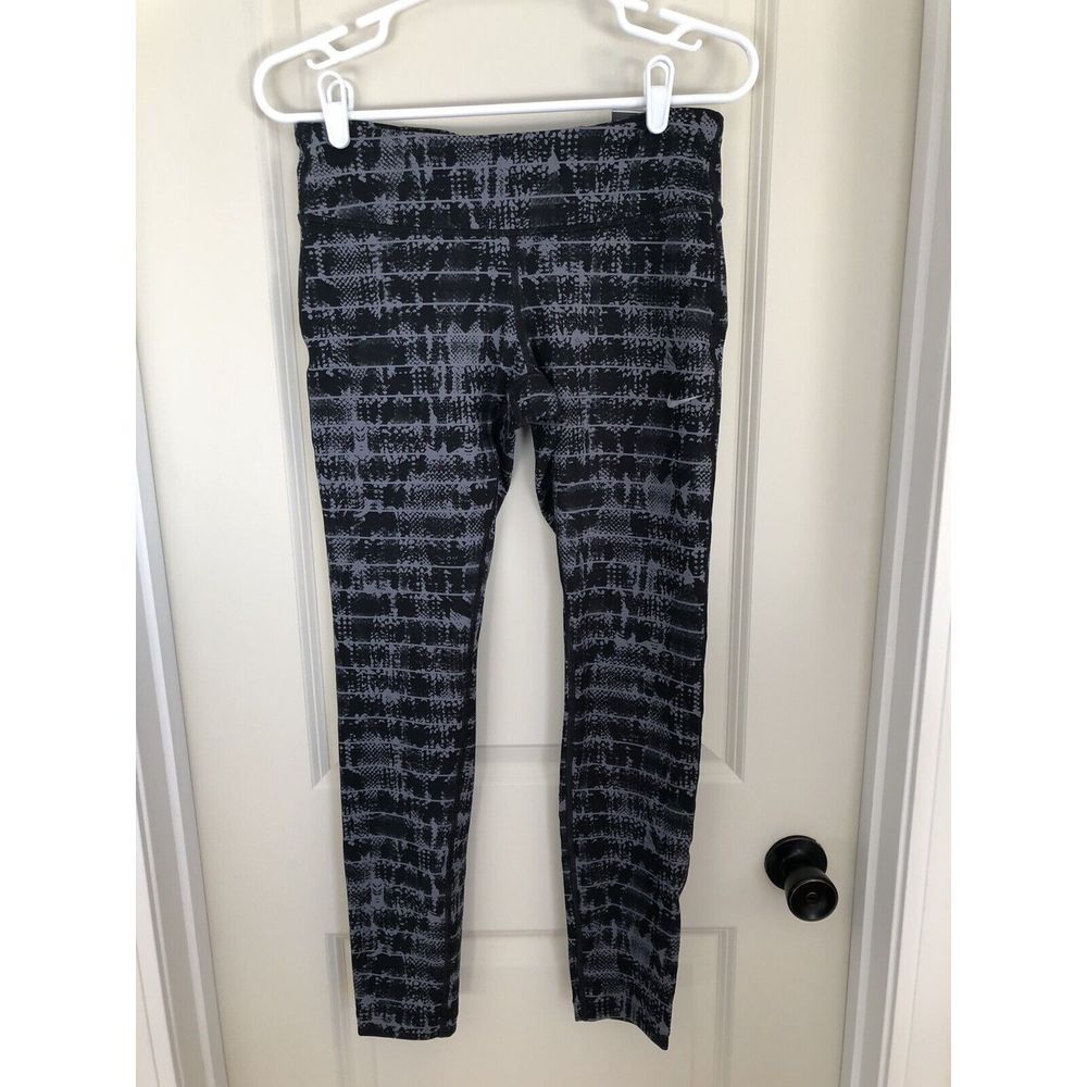 NIKE Epic Viper Print Full Length Tight Leggings Black/Gray Size Medium